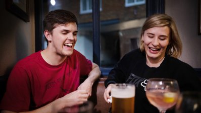 People enjoy a pint in a Loughborough pub